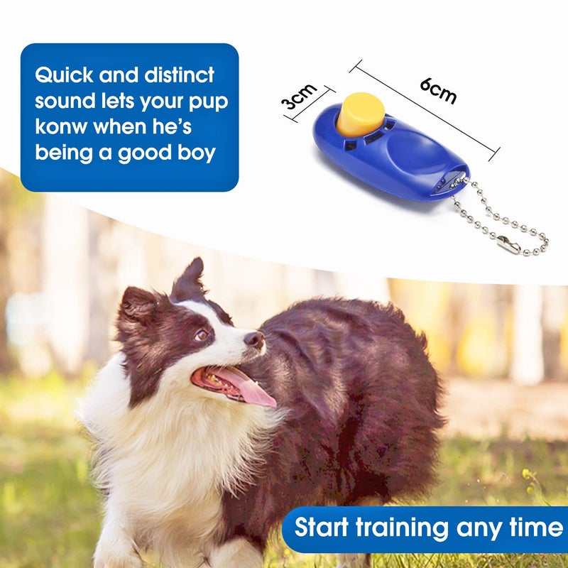 BAAPET 15/20/30/50/100 ft Long Dog Training Leash with Clickers for Small, Medium and Large Dogs or Cats (20 Feet, Blue) - Image 5
